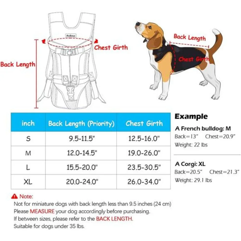 Pet Front Dog Carrier Backpacks,Adjustable DogBackpack Carrier,Legs Out Easy-fit